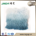 2016 Genuine Mongolian lamb Sheepskin fur Cushion Cover Gradient Color